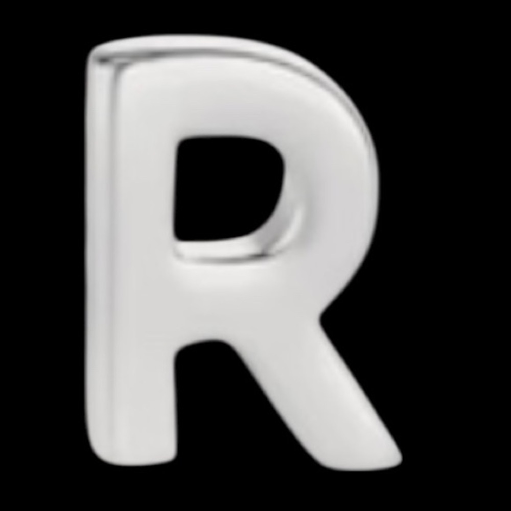 Kendra Scott Sterling Silver Letter R Stud Earring